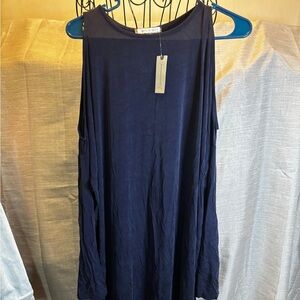 Anthropologie Deep Blue Dress